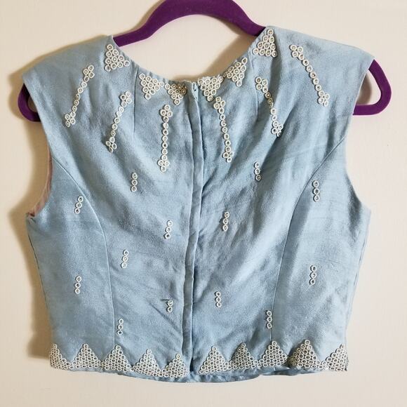 CLOSET CLEAR OUT!  Vintage Silk Crop Top - Picture 2 of 3